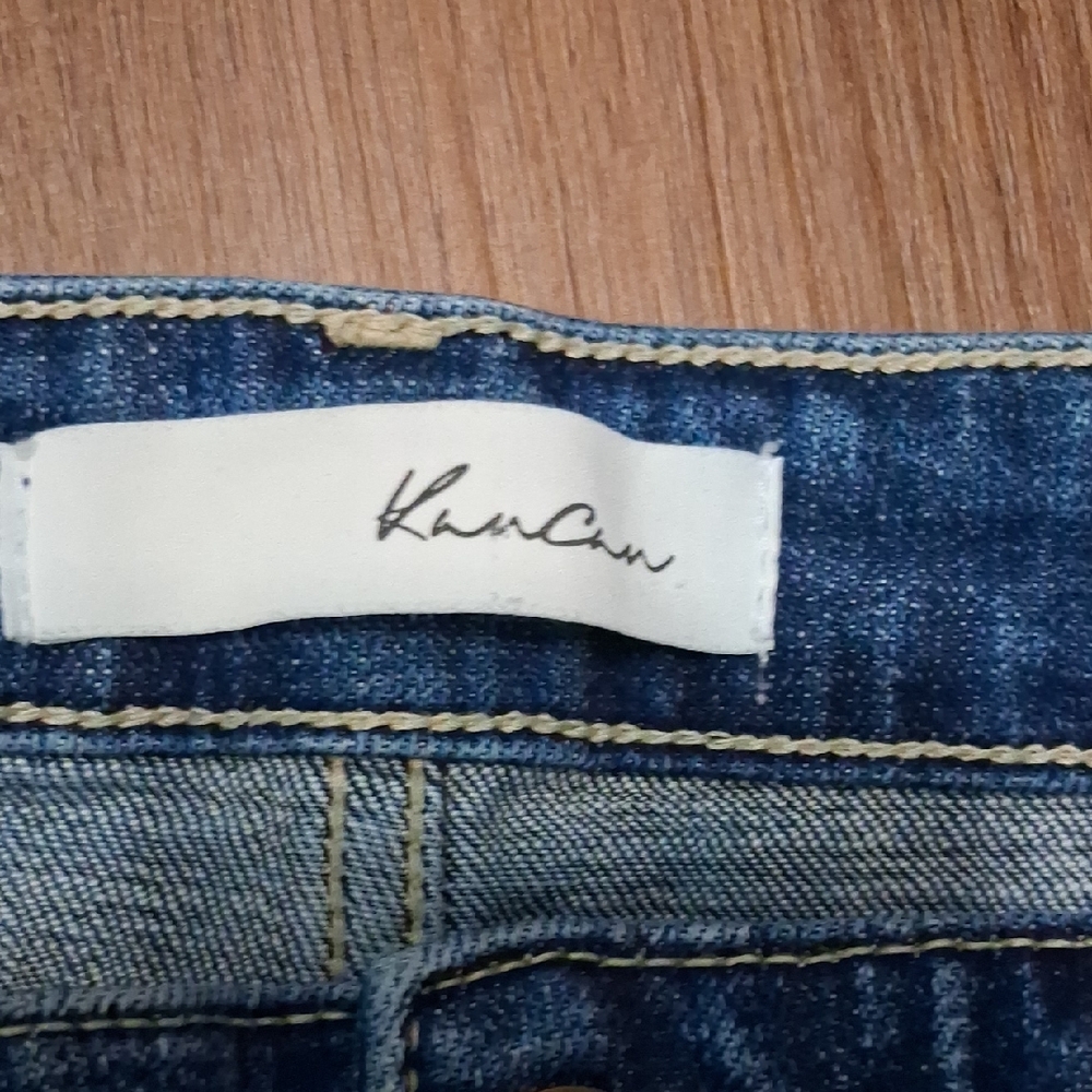 KanCan Blue Boyfriend Jeans with Distressed Details - Picture 2 of 8